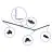 Bright Choice Rail Set 1-Phasen L 1 x 2 Meter Schwarz | incl. Abschlusskappe, Stromanschluss und L -Verbinder