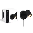 D'Lite Wandleuchte Trop Metall Sandig Schwarz | Geeignet Für 1x GU10